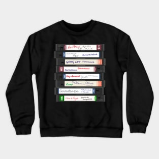 Retro British TV 90s Series VHS Video Cassettes Crewneck Sweatshirt